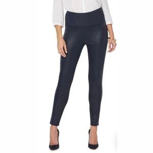 NYDJ SCULP-HER COATED PULL ON STRETCH LEGGINGS IN NAVY NWT WOMEN'S‎ SIZE MEDIUM